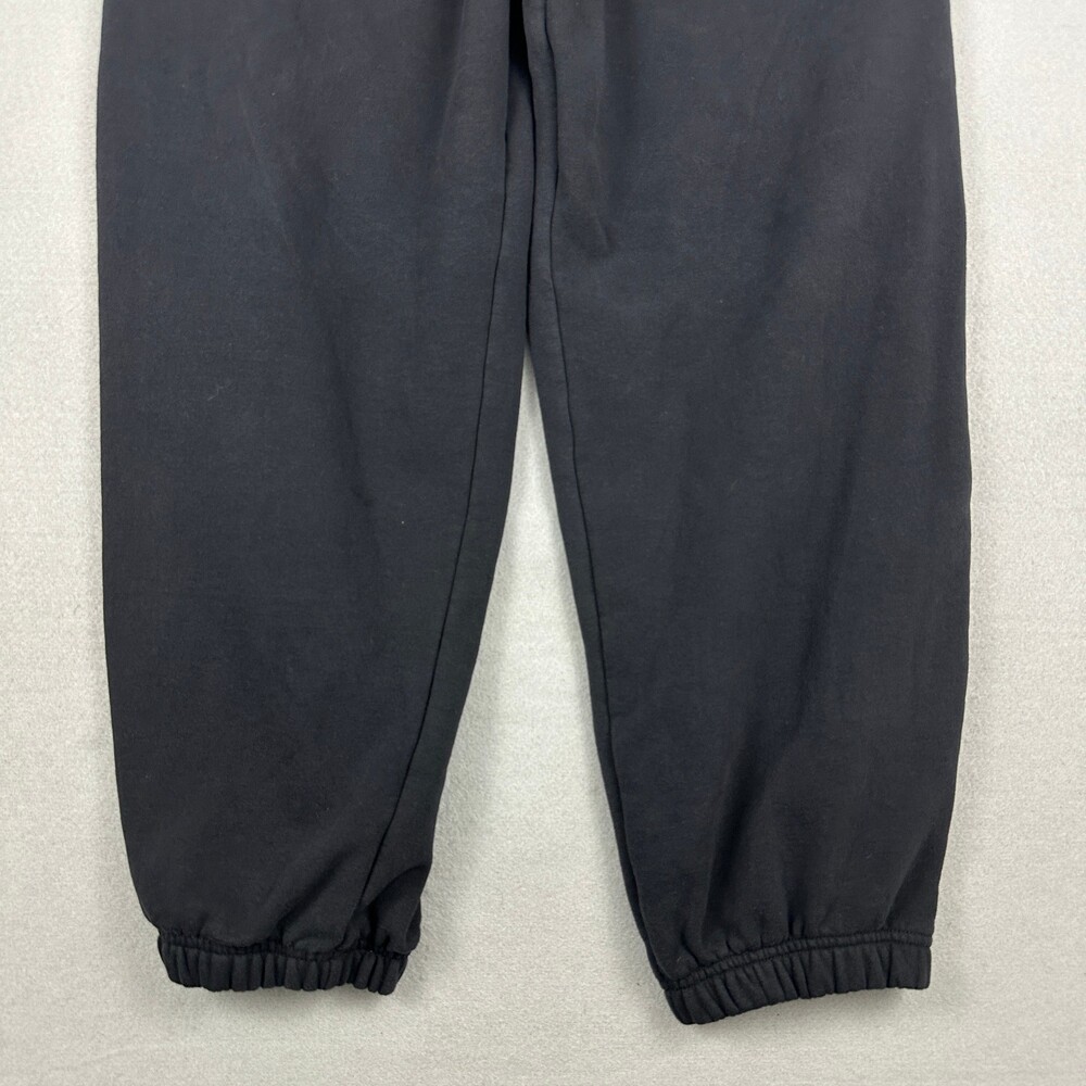 Athleta Pants Women Medium Black Solid Fleece Joggers Cinch Bottom Sweatpants M - Picture 3 of 12